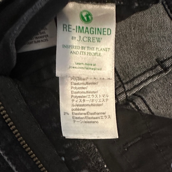 J. Crew Denim 9” Vintage Straight Distressed Black Pants Size 27 Re-Imagined - Picture 4 of 9